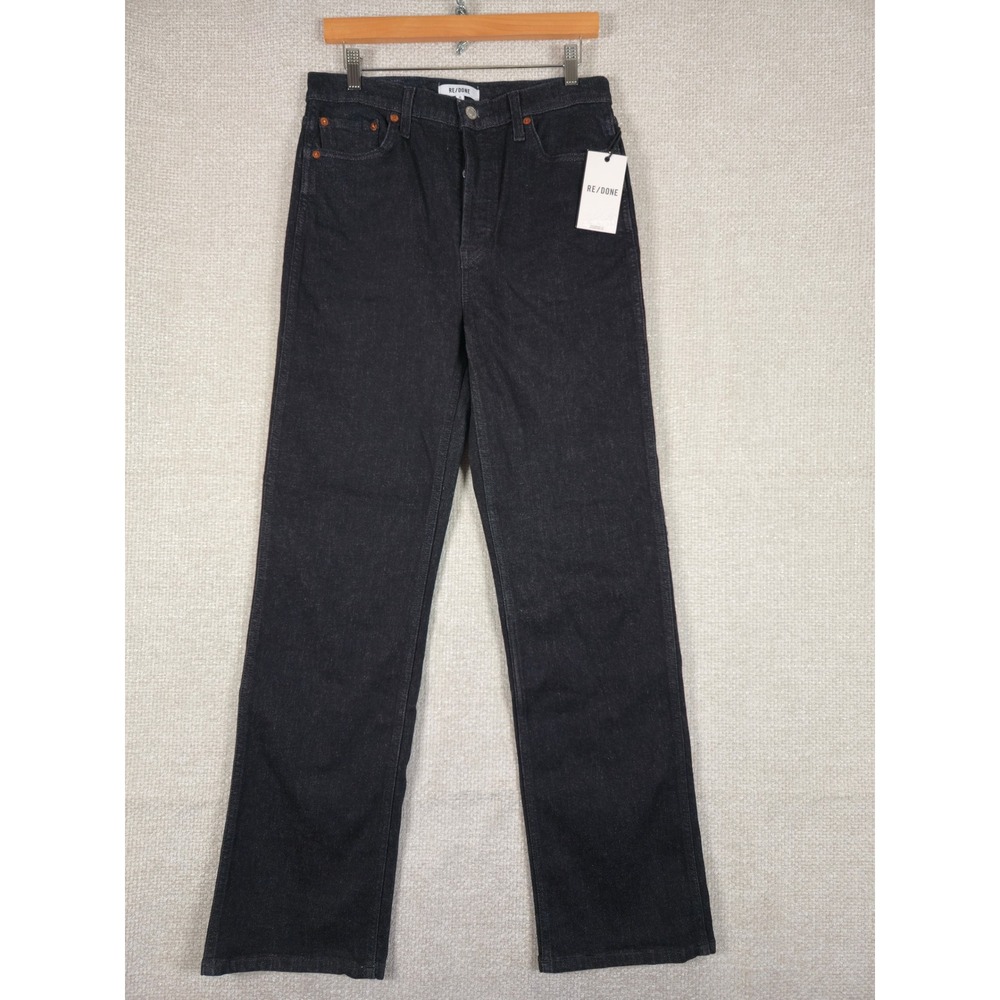 RE/DONE 90s High Rise Loose Jeans Noir OP Black Womens Size 29 NWT $325 MSRP